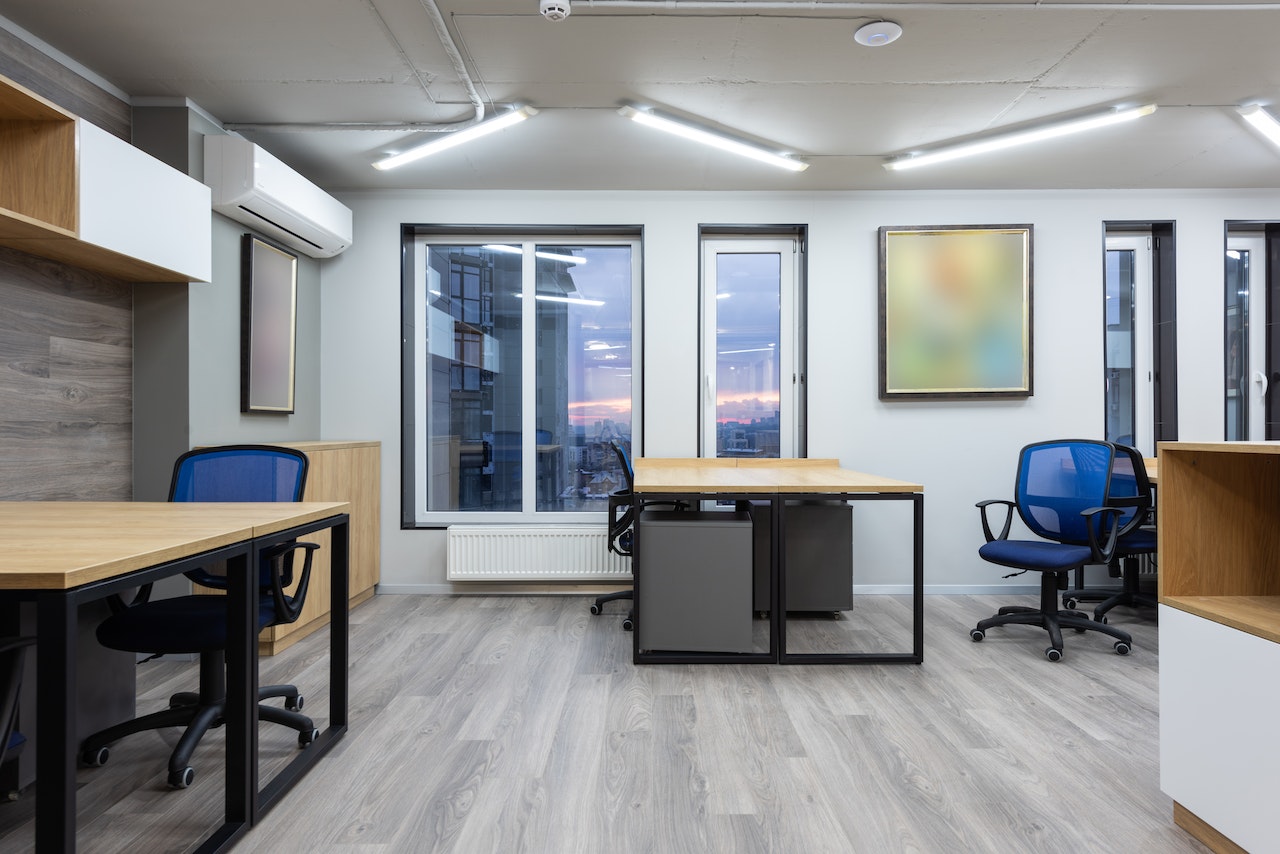 Clean office space interior